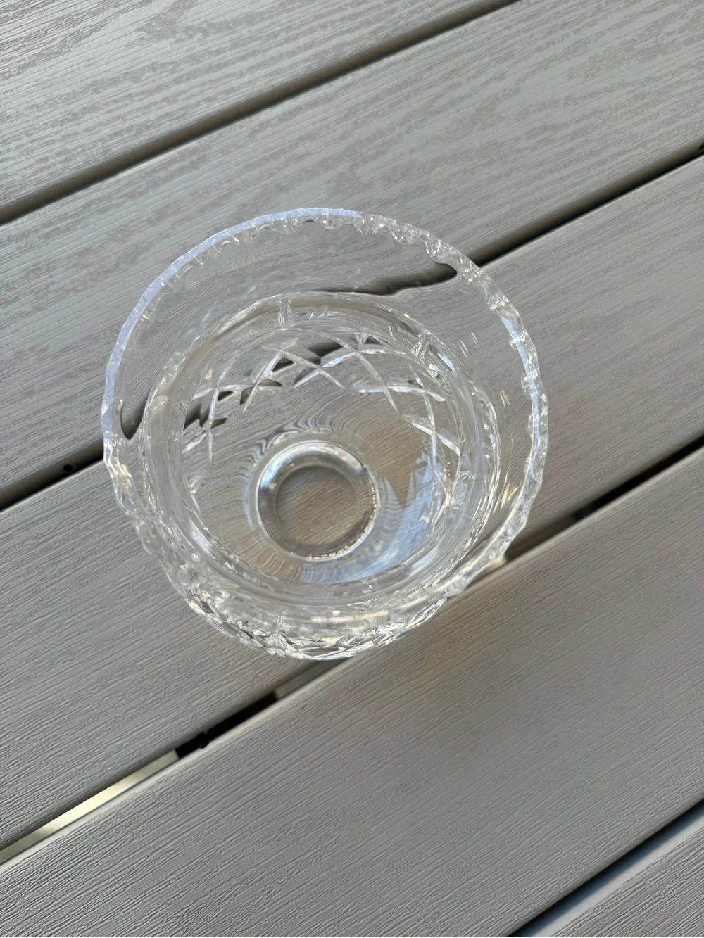 Vintage Pressed Glass Hurricane Lamp Shade Globe 2” Fitter Clear Replacement